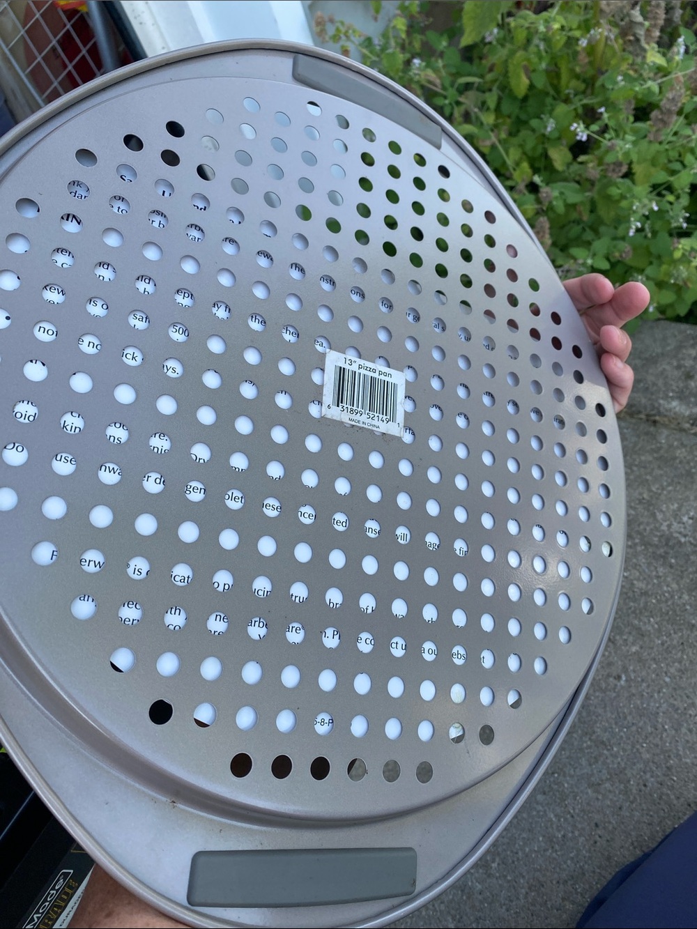Farberware Silver Pizza Crisper with Soft-Touch Handles - Picture 2 of 2
